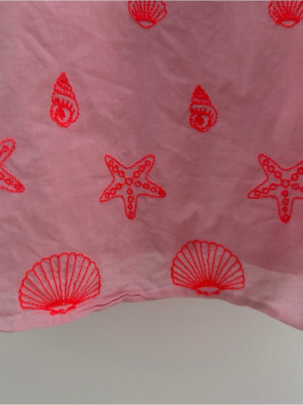 Crewcuts Toddler Sun Dress Beach Shells Starfish Pink Seaside size 3 - Picture 2 of 6